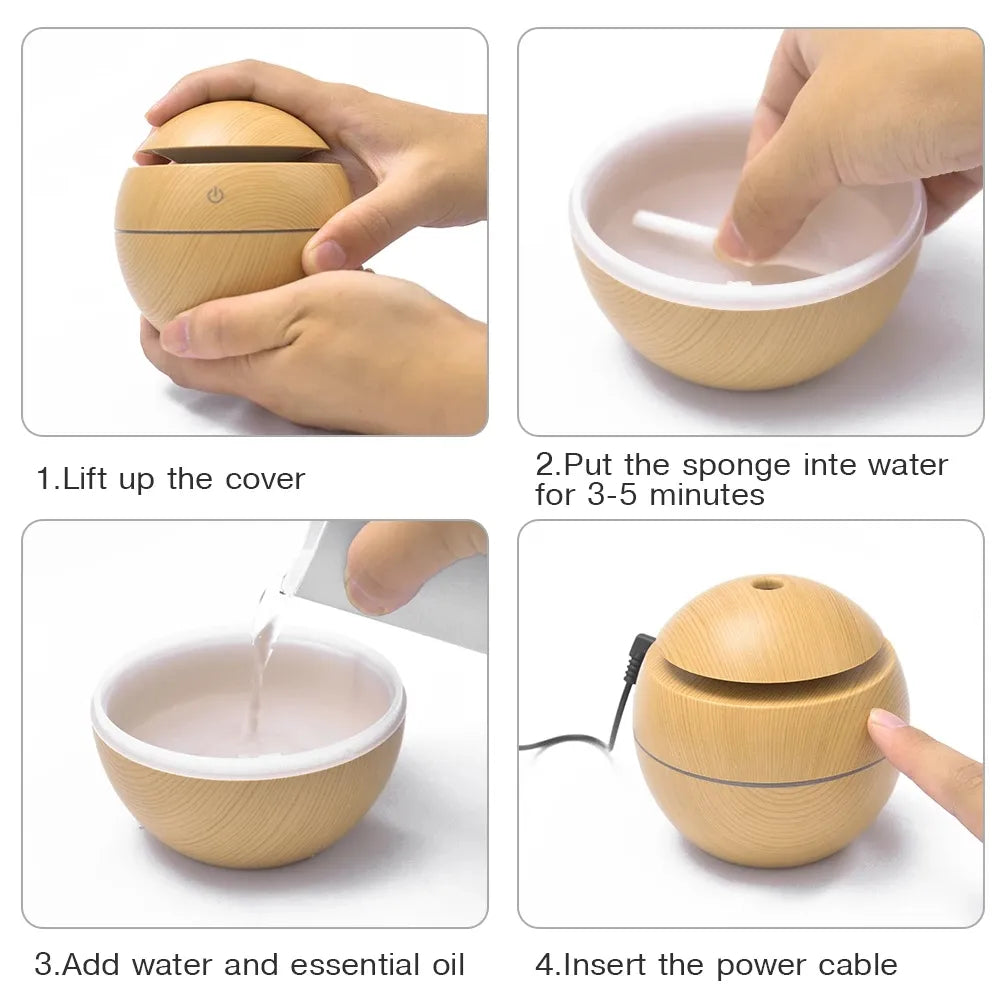 Bamboo Aromatherapy Diffuser Humidifier - Your Perfect Companion for Relaxation and Aromatherapy!