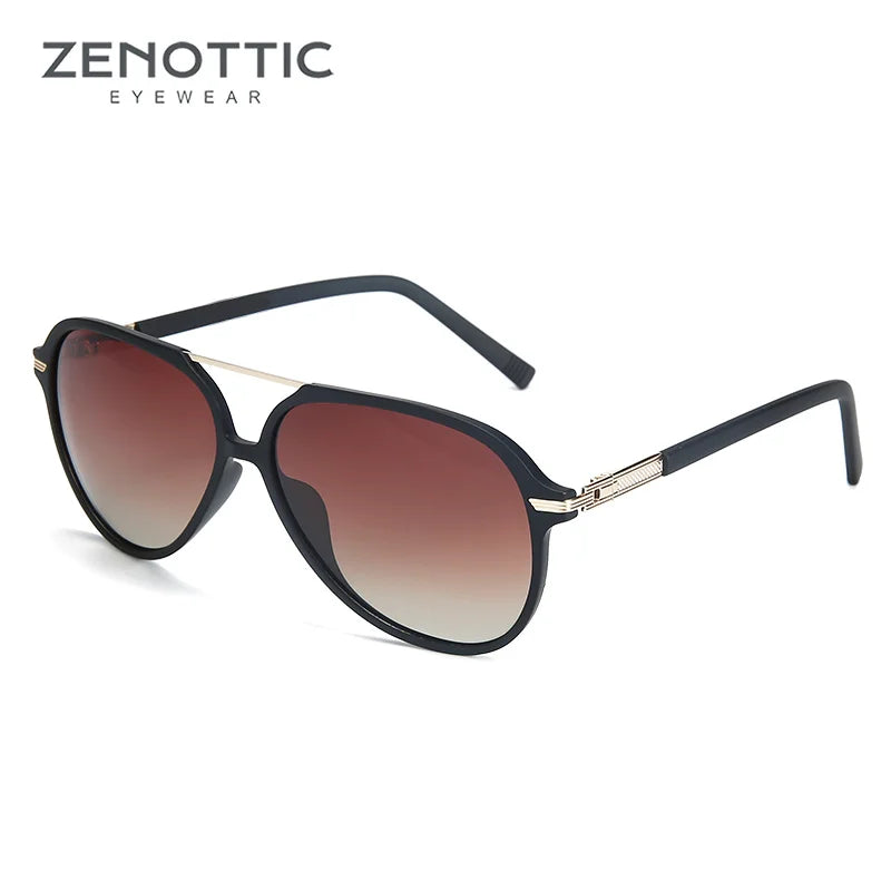 ZENOTTIC Aviator Polarized Sunglasses: Retro Style, Oversized Elegance, UV400 Protection