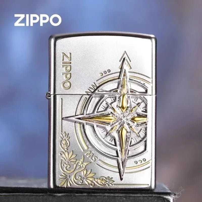 Zippo lighter Engraved Love Compass Exquisite Windproof Collection in box