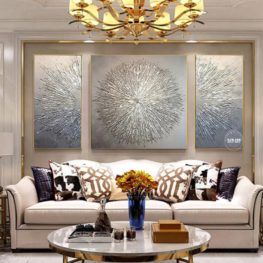 Modern Abstract Golden Mountain Landscape Oil Paintings - Unframed Canvas Art for Room Decor