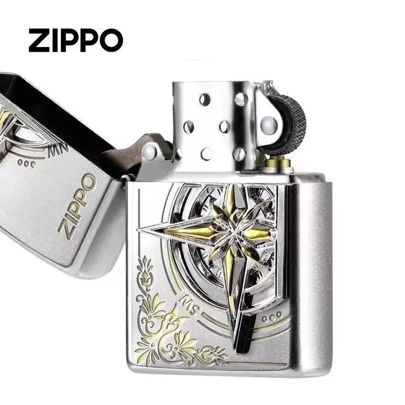 Zippo lighter Engraved Love Compass Exquisite Windproof Collection in box