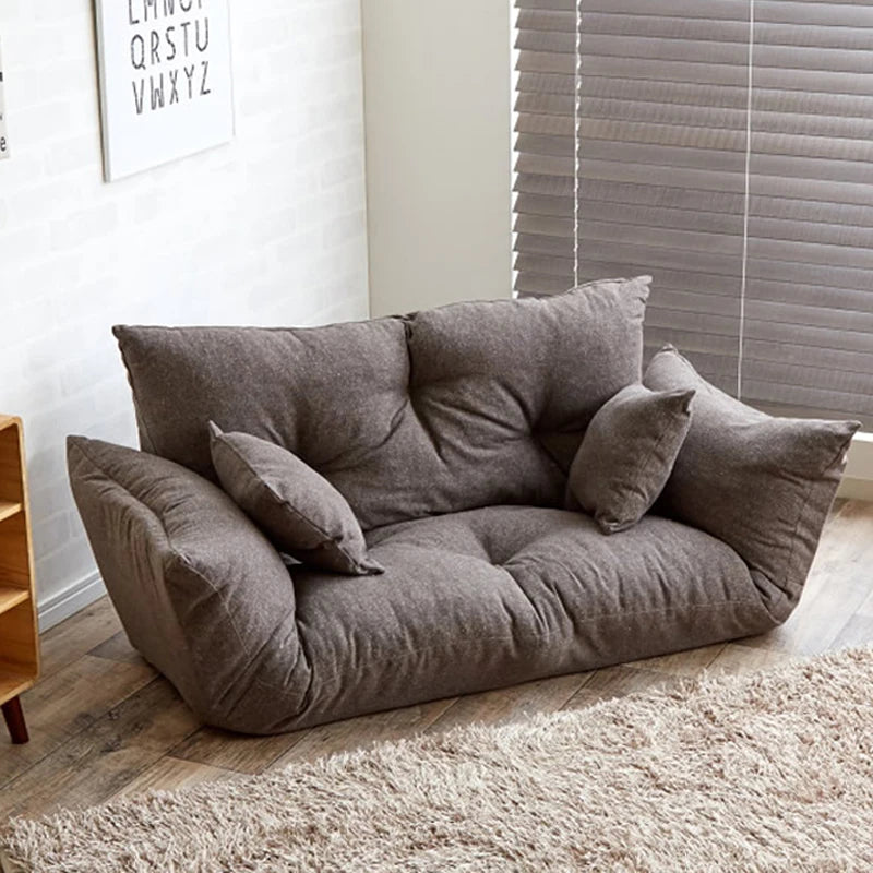 Adjustable Fabric Folding Chaise Lounge Sofa - Japanese Style Living Room Furniture by MadameJsHome