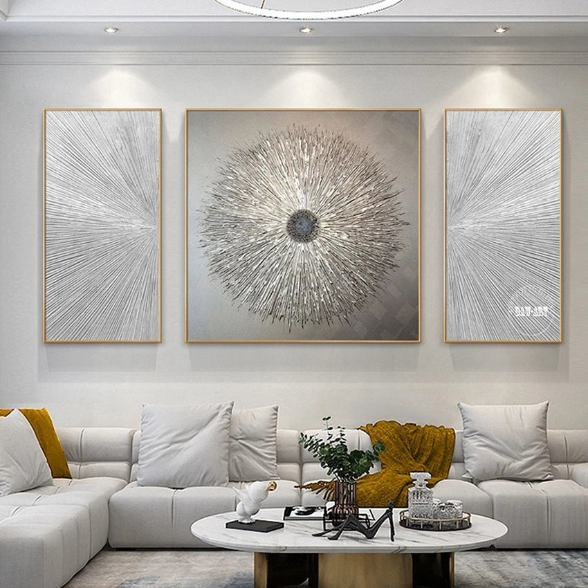 Modern Abstract Golden Mountain Landscape Oil Paintings - Unframed Canvas Art for Room Decor