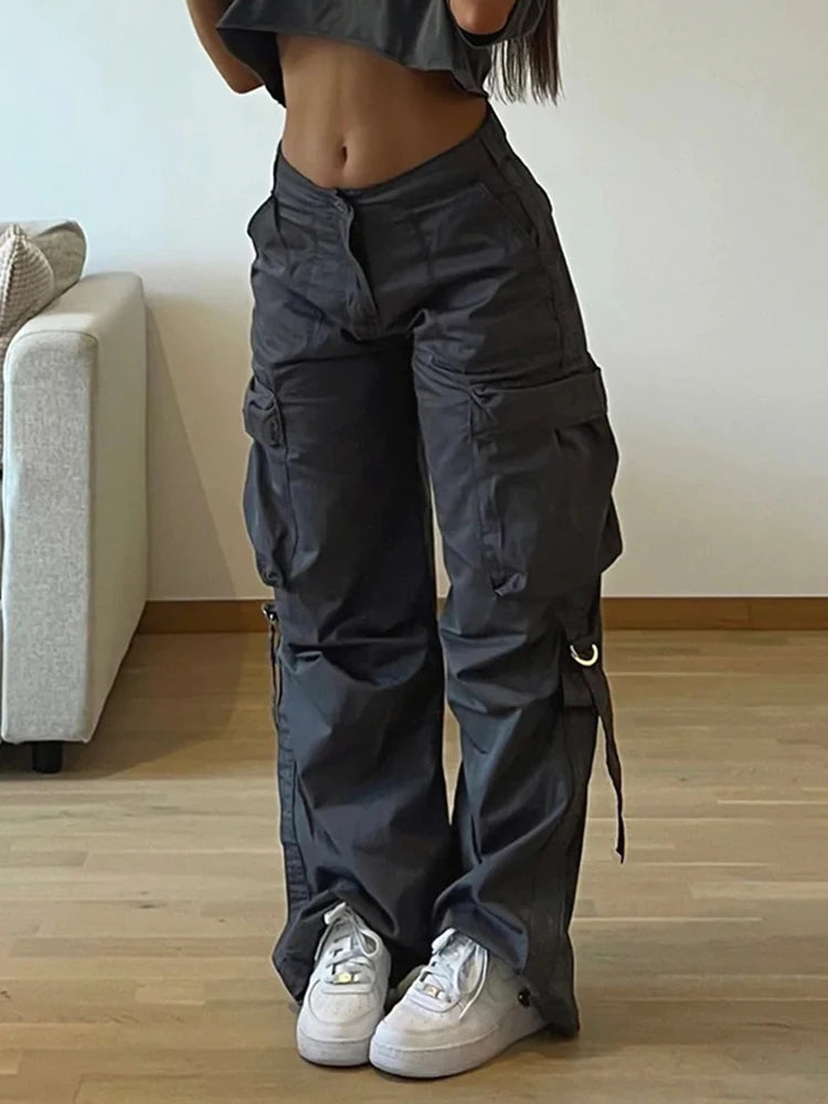 Rockmore Cargos Style Parachute Pants Trousers Casual Streetwear