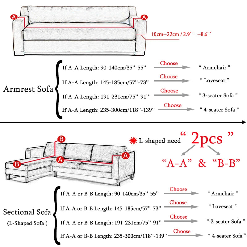 Versatile Sofa Cover for Various Sizes - 1, 2, 3, or 4 Seater Options