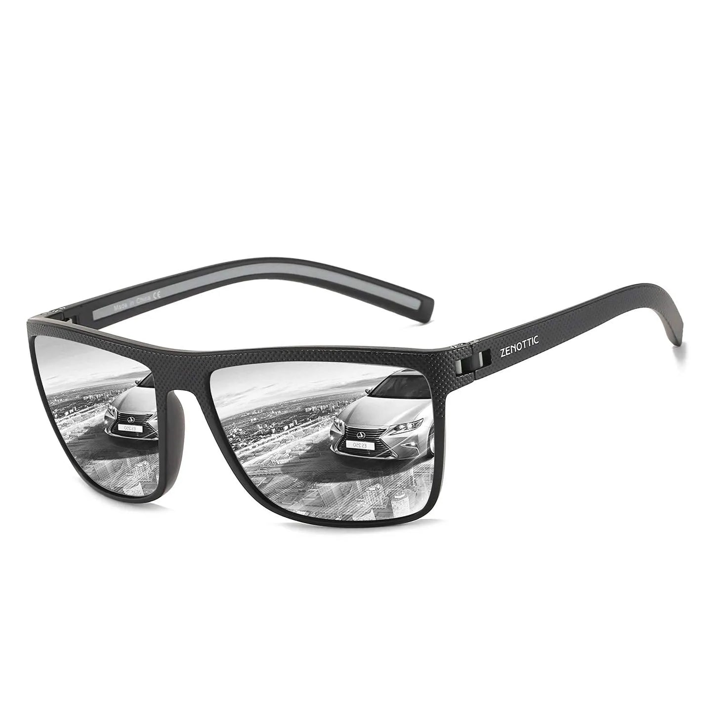 ZENOTTIC Polarized Sunglasses for Men Shades Lightweight TR90 Frame UV400 Protection Square Outdoor Trave Driving Sun Glasses