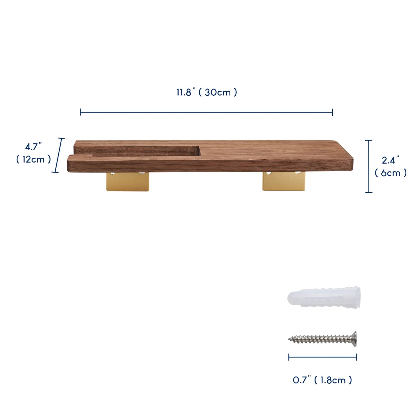 SARIHOSY Toilet Paper Holder for Bathroom with Phone Storage Shelf Wooden Gilded Roll Paper Holder Bathroom Accessories