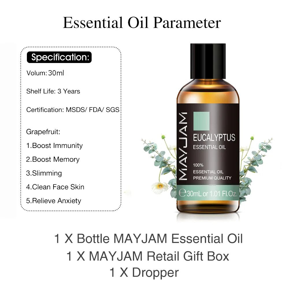 MAYJAM Lavender Eucalyptus Essential Oil Diffuser Aroma Oil - Pure Natural Bliss