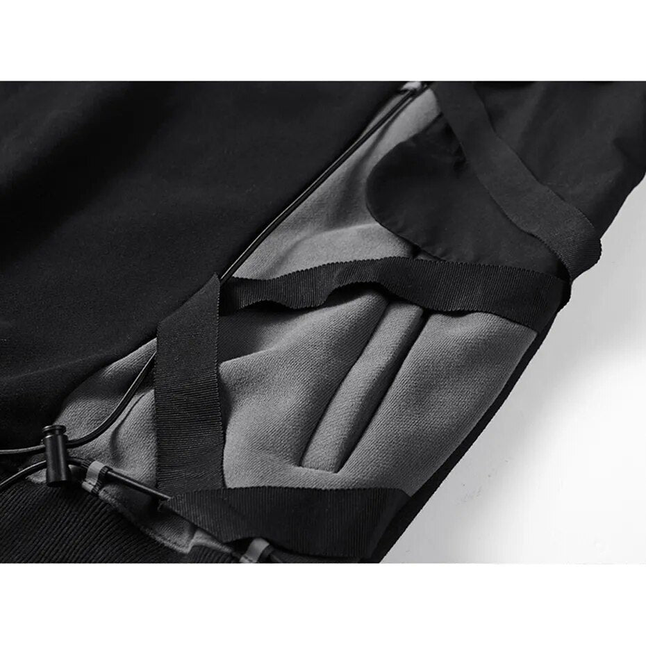 ELKMU Techwear Hoodie – Streetwear Hip Hop Pullover