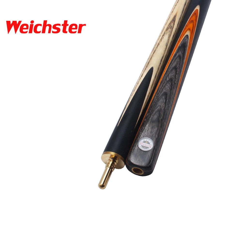 Weichster Hand Spliced 3/4 Jointed Snooker Cue with Case Extension Mini Butt Glove