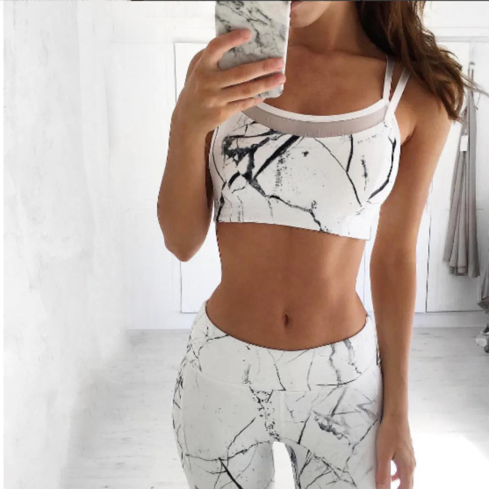 2 Piece Yoga Set - Vest Tank Top and Leggings