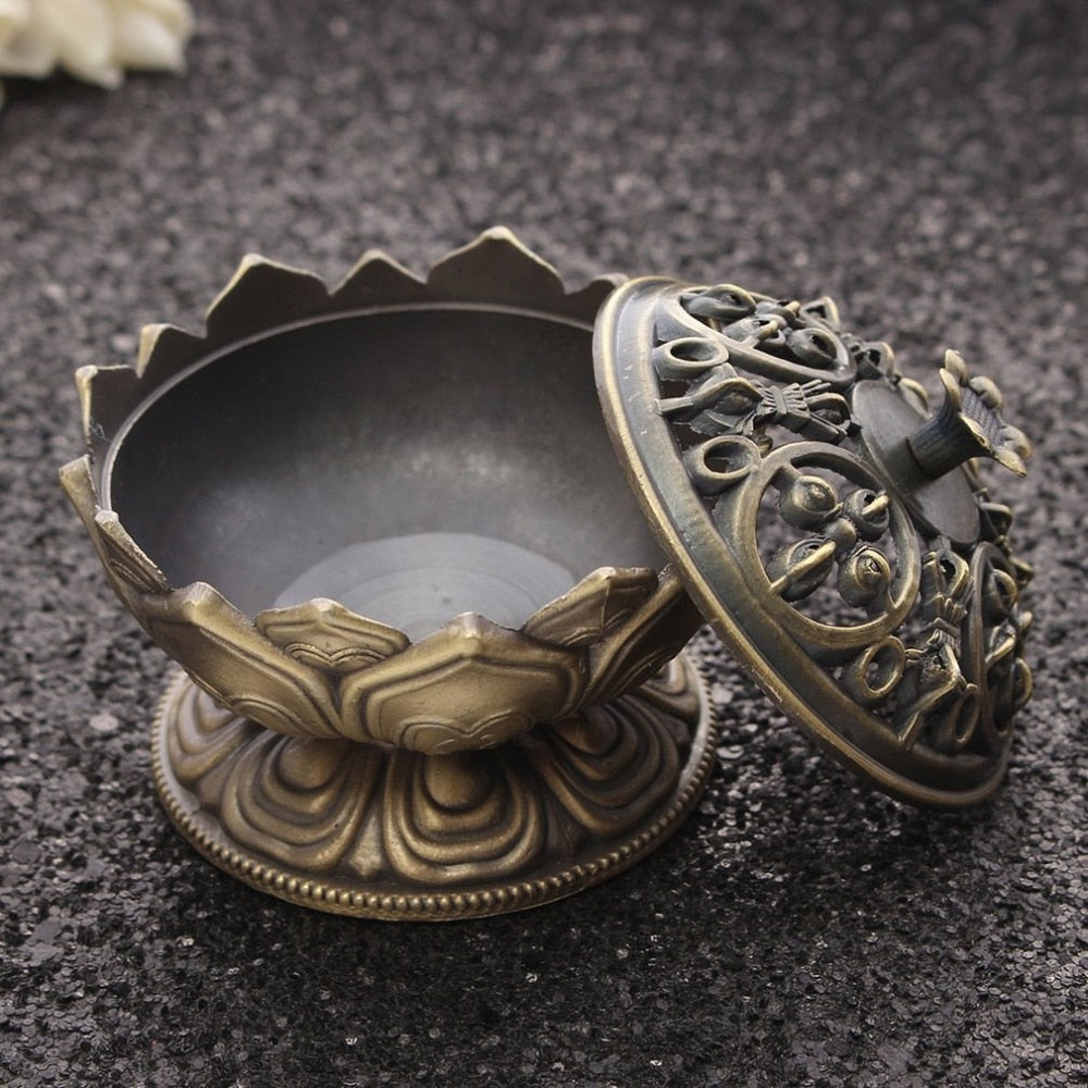 Create a Serene office Atmosphere with our Buddha Alloy Incense Burner for Buddhist Temples