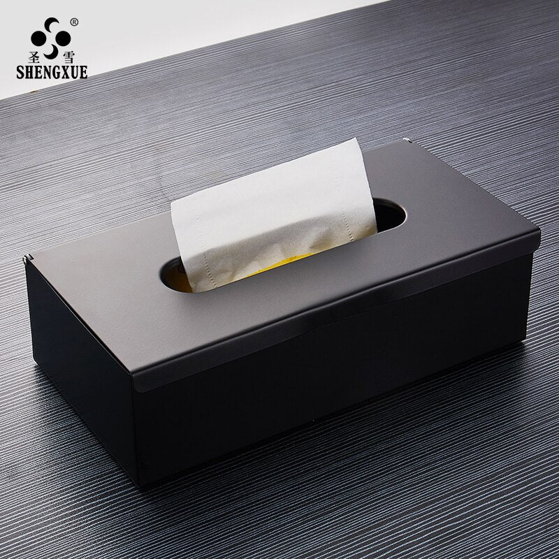 Keep Your Space Tidy with our Selection of Tissue Boxes in Matte Black, Silver, and Gold Finishes