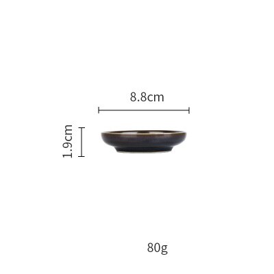 Deep Blue Color Ceramic Tableware Retro Glazed Dinnerware, Porcelain Pottery Dish Plate