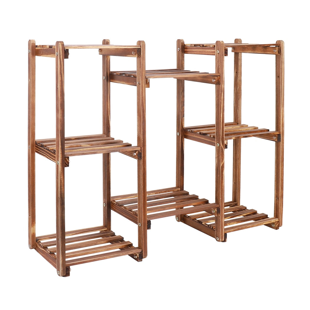 Wooden 8 Tiers Office Plant Stand - Perfect for Indoor Use!
