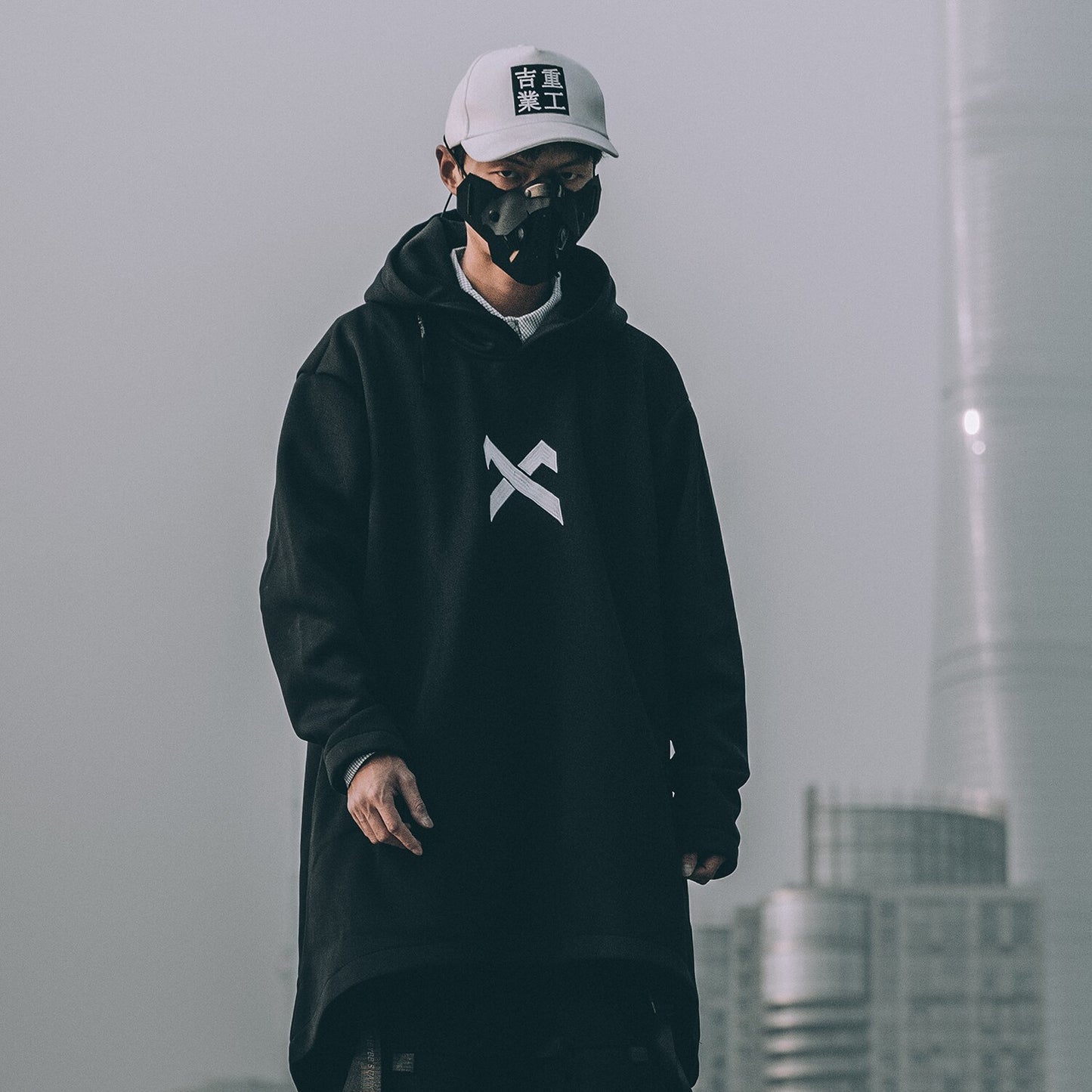 Embroidered Hip Hop Long Jacket Men Casual Streetwear. Harajuku, Trench Coat