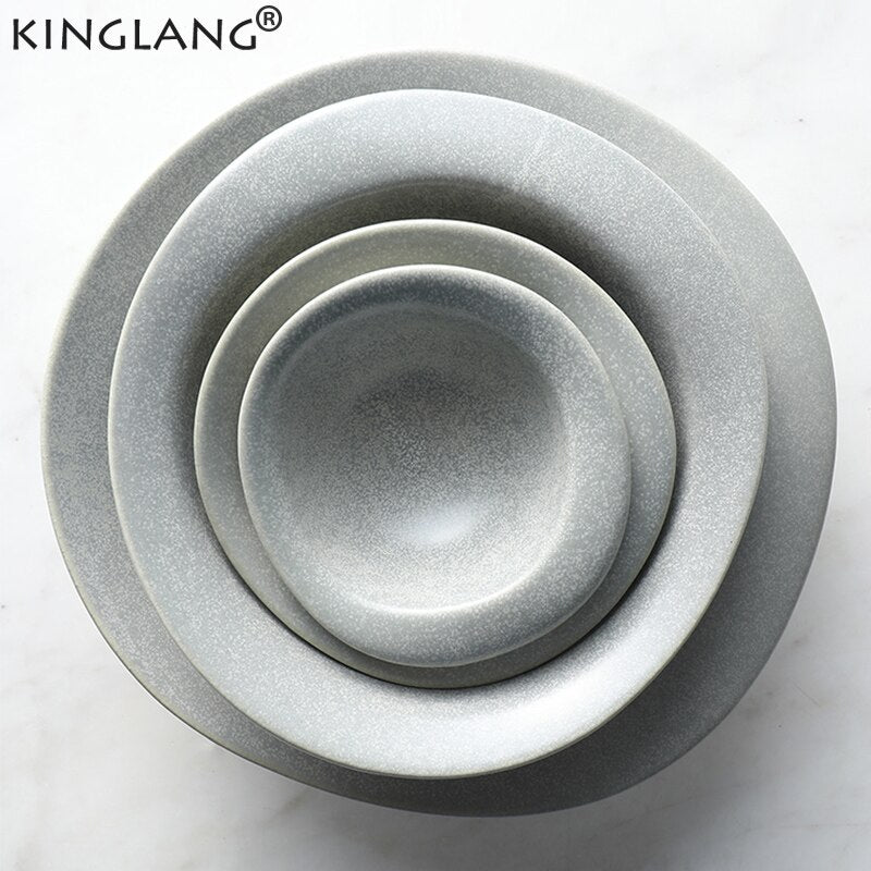 Nordic Grey Color Stone Hat Shape Sushi Plates and bowls