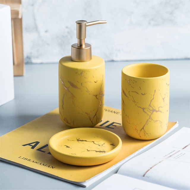 Ceramic Marble Style Bathroom Accessory