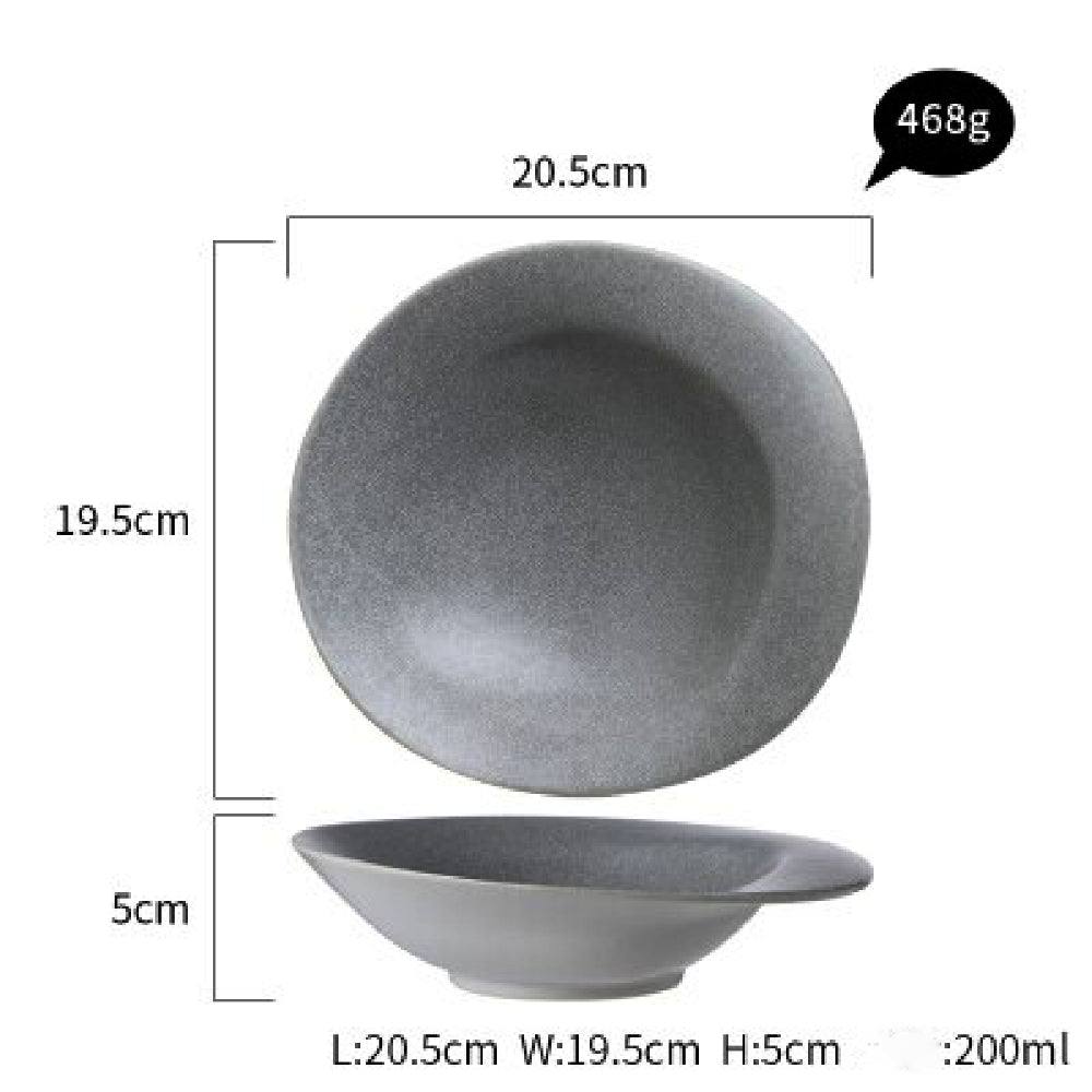 Nordic Grey Color Stone Hat Shape Sushi Plates and bowls