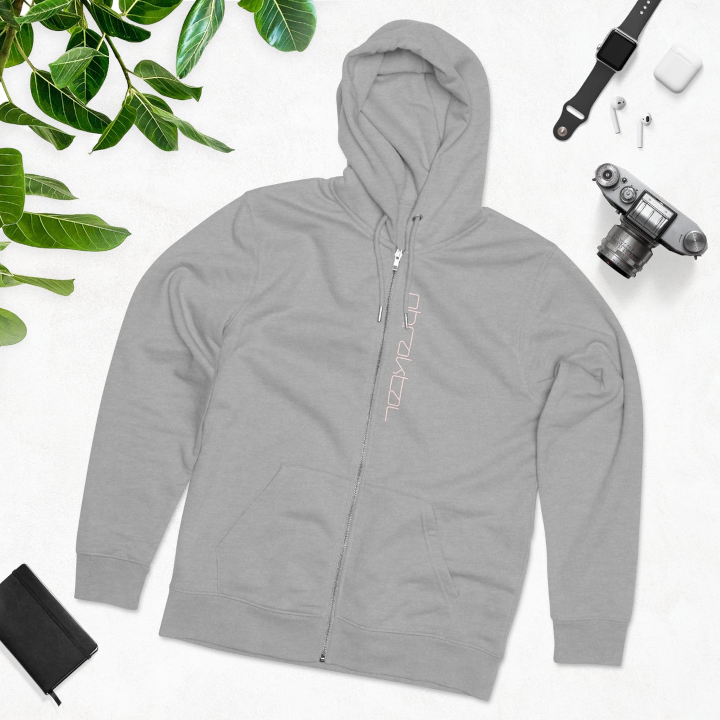 Elevate Your Eco-Fashion Game with the Phraktal Men's Zip Hoodie