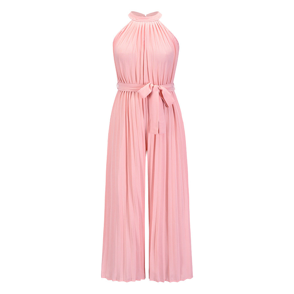 Women's Casual Fashion Solid Color Slim Jumpsuit