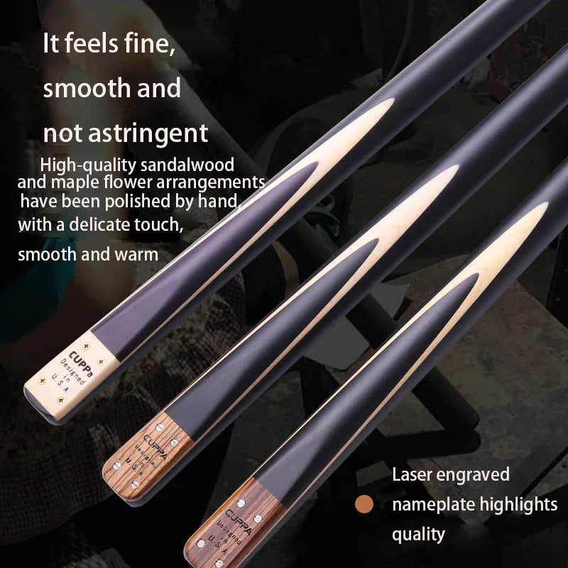 CUPPA 813 Ash Snooker Pool Cue Stick Case Set 9.8mm/11mm Black