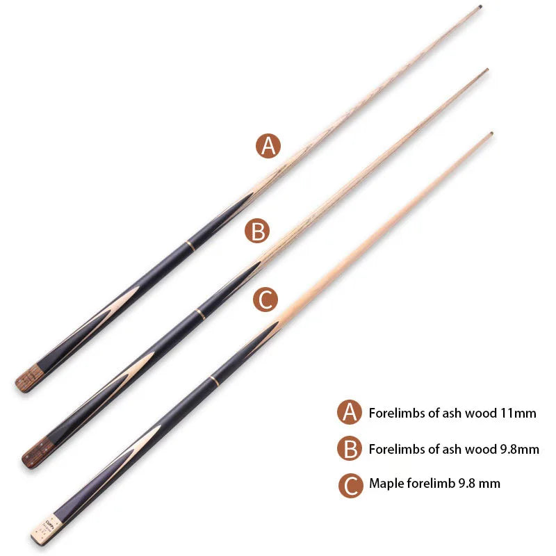 CUPPA 813 Ash Snooker Pool Cue Stick Case Set 9.8mm/11mm Black