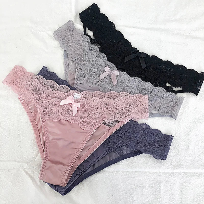 Women Sexy Lace Panties Low-waist Underwear Intimates