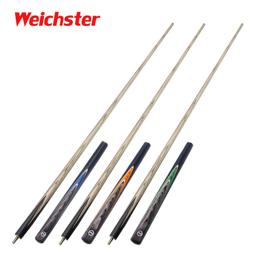 Weichster Hand Spliced 3/4 Jointed Snooker Cue with Case Extension Mini Butt Glove