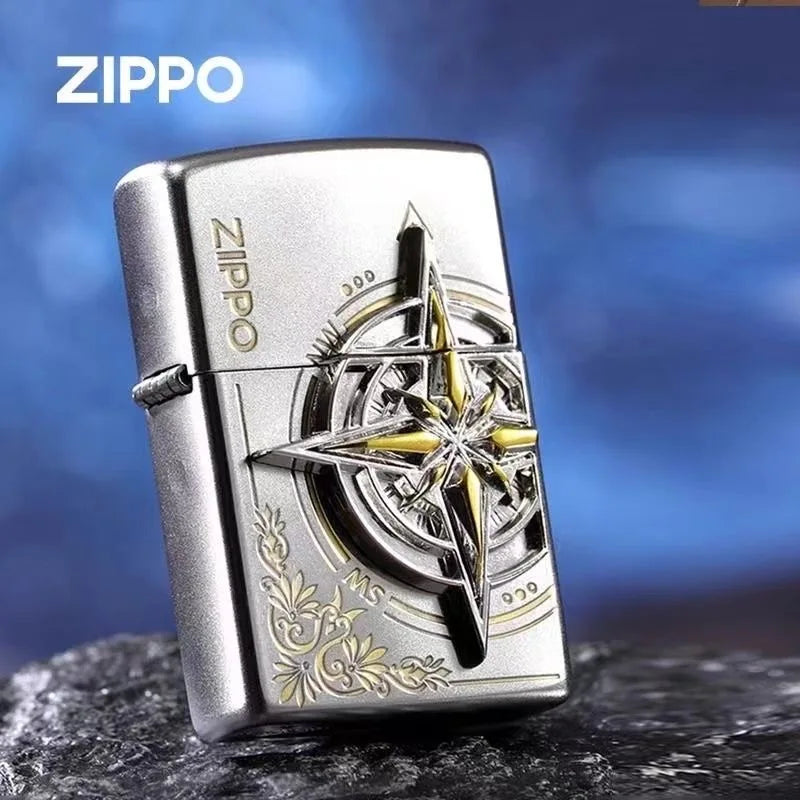 Zippo lighter Engraved Love Compass Exquisite Windproof Collection in box