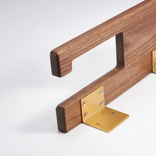 SARIHOSY Toilet Paper Holder for Bathroom with Phone Storage Shelf Wooden Gilded Roll Paper Holder Bathroom Accessories