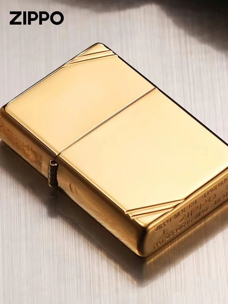 Zippo lighter High Polished Brass with Slashes Windproof Collection in box