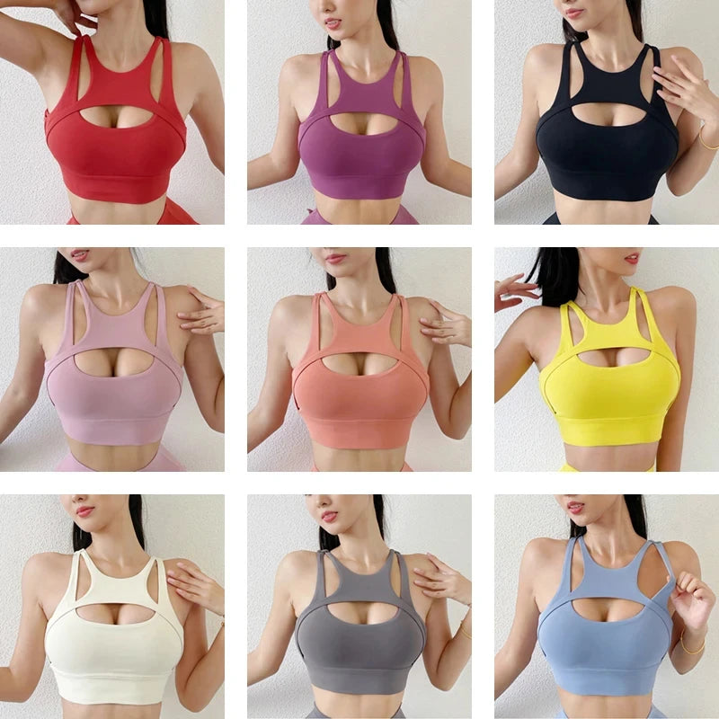SOISOU Sexy Women's Sports Bra Top Women Tight Elastic Gym Sport Yoga Bra - 3 Colour options