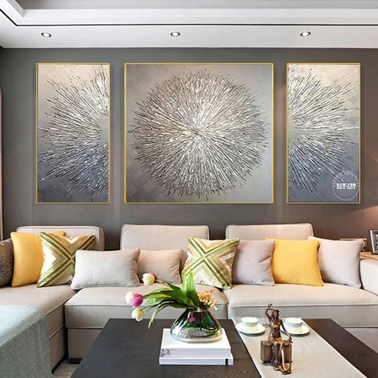 Modern Abstract Golden Mountain Landscape Oil Paintings - Unframed Canvas Art for Room Decor
