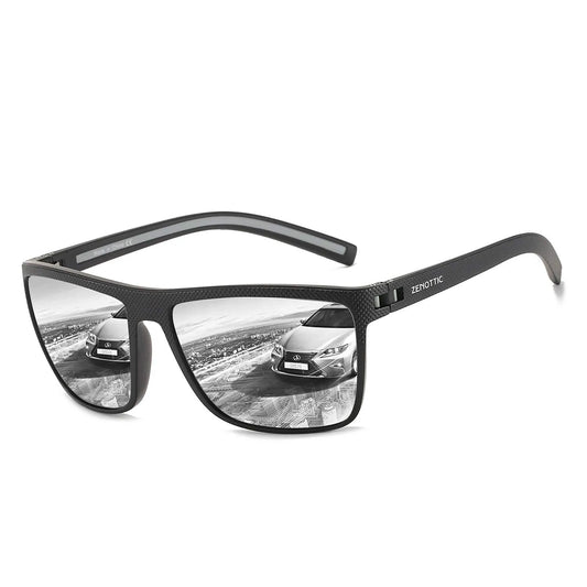 ZENOTTIC Polarized Sunglasses for Men Shades Lightweight TR90 Frame UV400 Protection Square Outdoor Trave Driving Sun Glasses