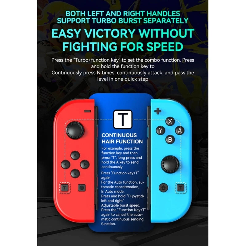 Gamepad Controller Wireless Controller for PC Switchs 6Axis Gyroscope Double Vibration Motor 3D Joystick Joypad