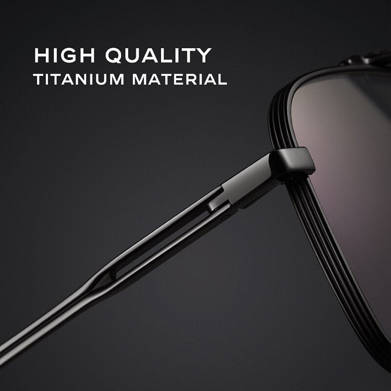CAPONI Pure Titanium Men's Sunglasses: HD Polarized UV400 Protection –  youmefashion
