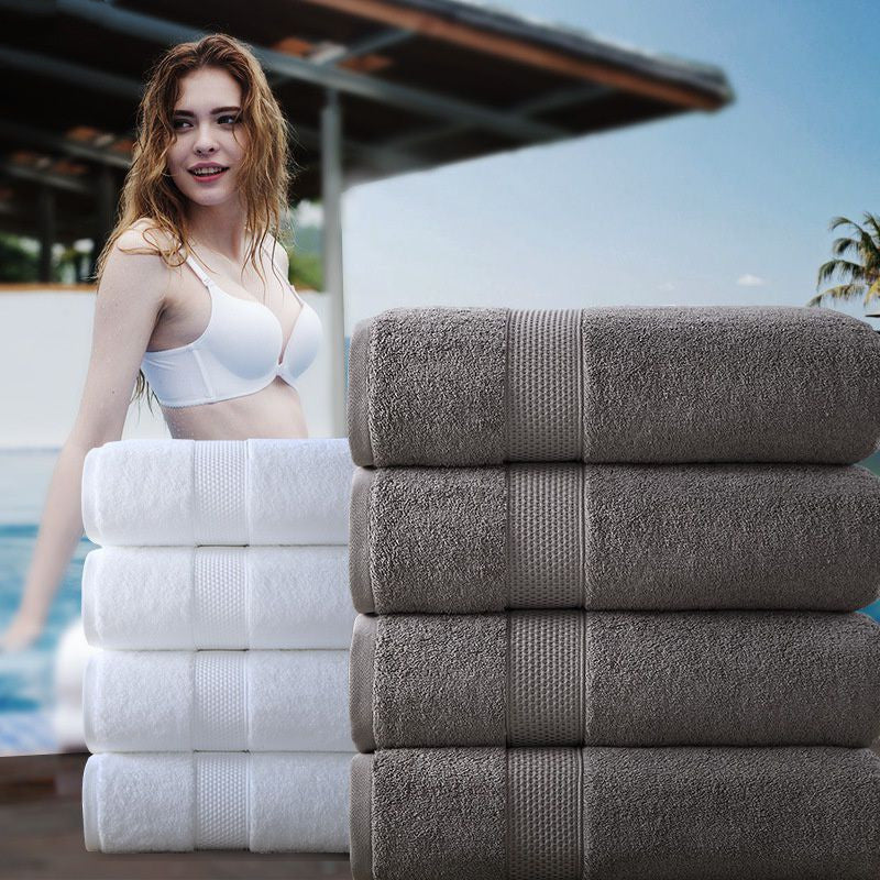 Large and Thick Pure Cotton Bath Towel for Adults